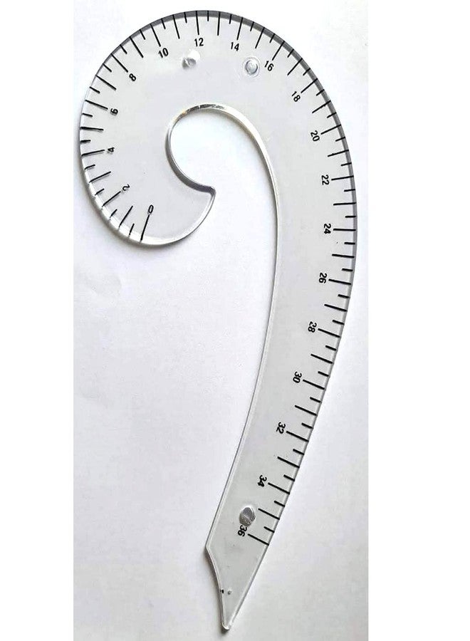 Jasol French Curve with Marking Armhole Curve Tailoring Materials Dark Visible Lines (Transparent) - Image 1